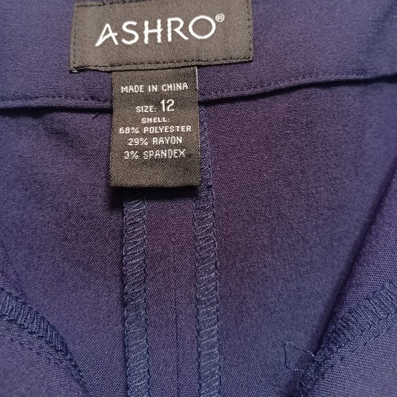 Ashro Navy Side Button Pants Size 12 - Picture 8 of 8